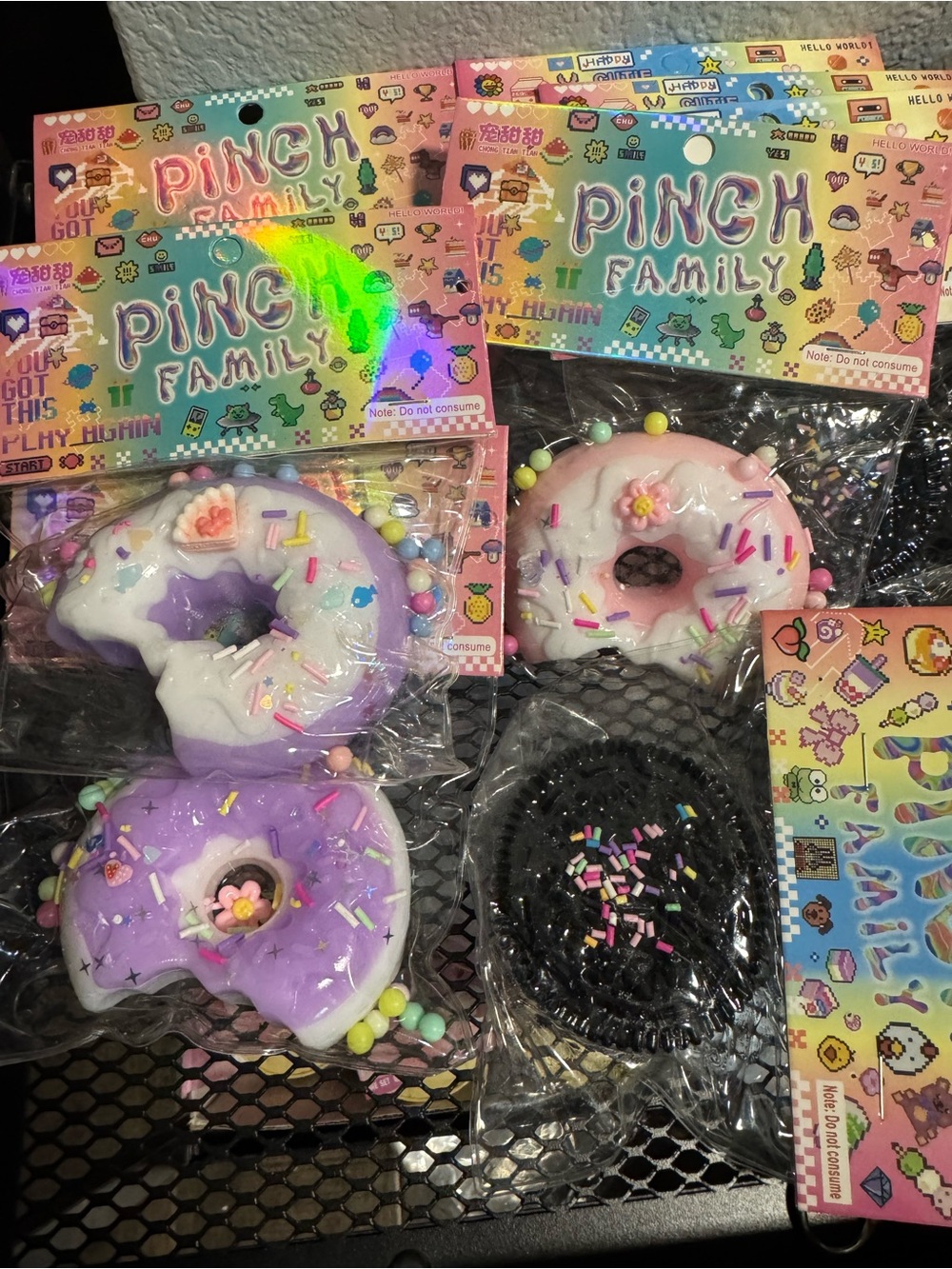 Taba Donut or Oreo Squishy Toy - Purple & White -